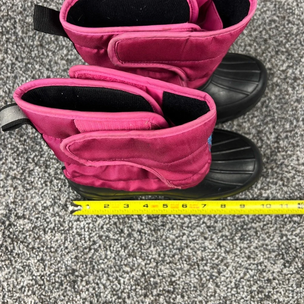 Kids Polo Ralph Lauren Pink Puffer Snow Boots Blue Pony Logo 4.5 Children Girl's
